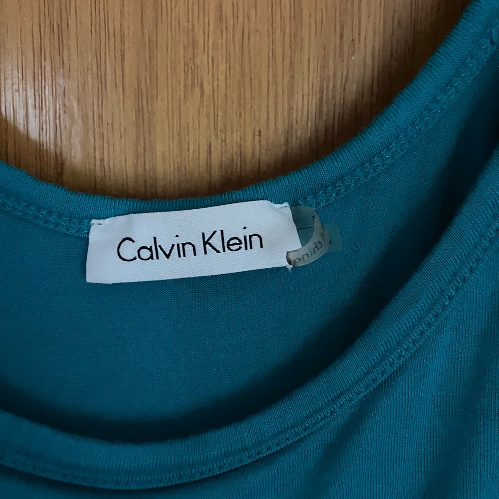 Calvin Klein XL Elegant Teal Sleeveless Dress - Picture 3 of 6
